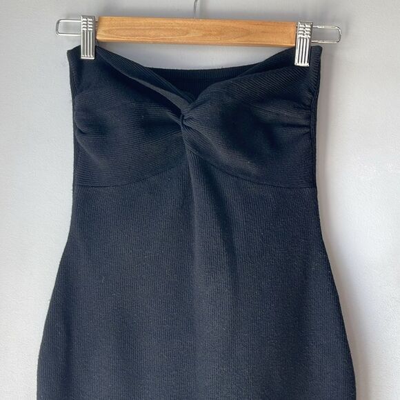 LILLUSORY Knitted Dresses Twisted Front Bodycon Dress with Back Slit - Picture 6 of 10